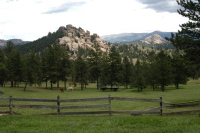 Front pasture on a partly cloudy day.