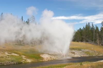 Riverside geyser