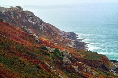 Hikers at Rocher du Castel-Vendon