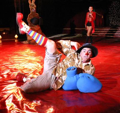 Posing clown.