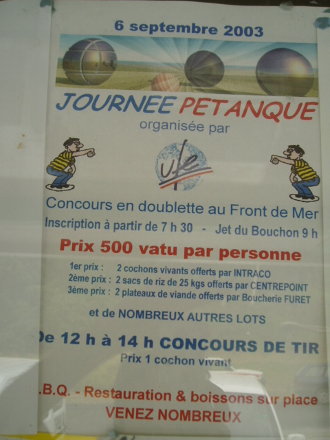 Journe de ptanque, venez gagner les merveilleux prix!