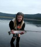 michelle with nice rainbow at almanor