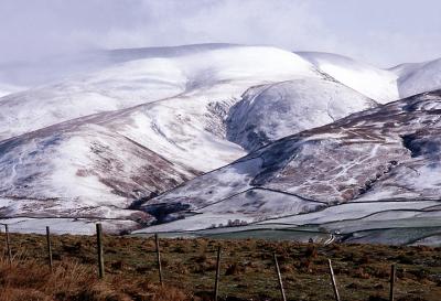 Snow Covered Hills in Scotland