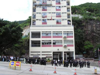 Officers arrived Shau Kei Wan Fire Station