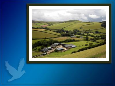 Farm landscape slide ~ blank for own words ~ from new Exmoor series