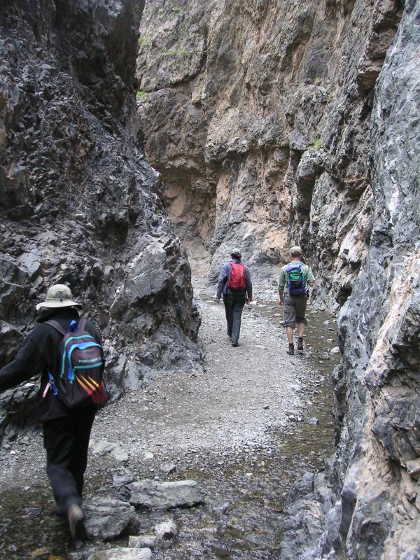 The valley narrows