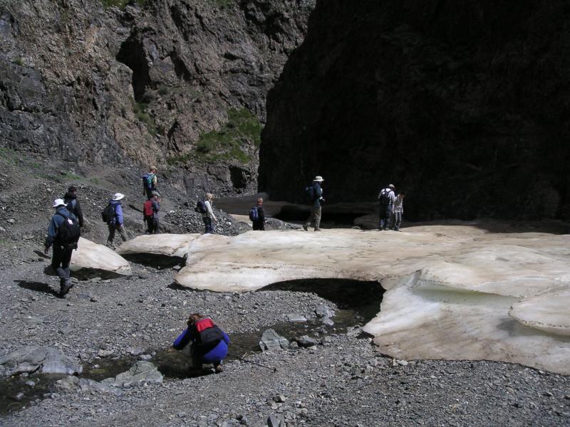 Ice sheets in the Gobi Desert