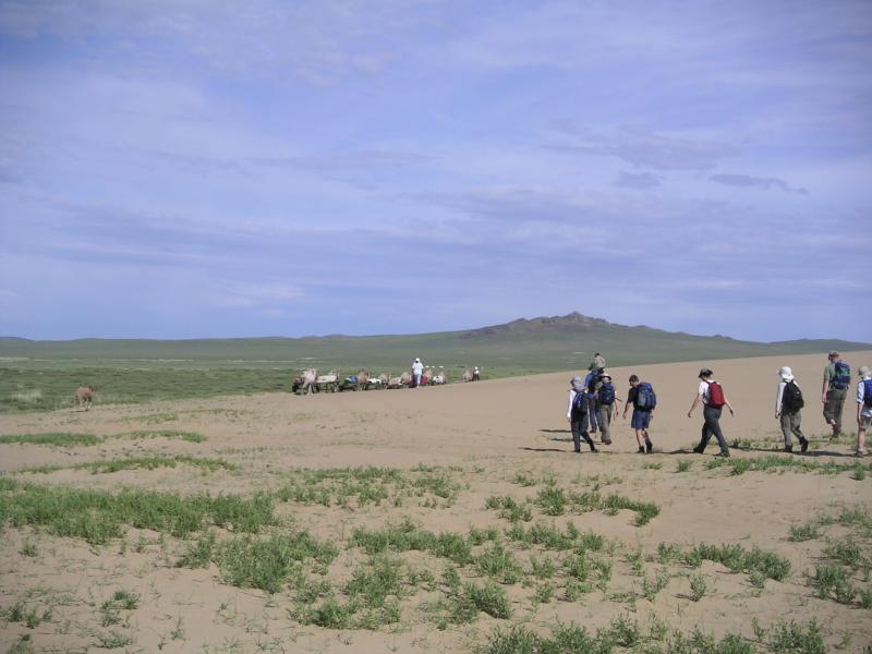 We trek across the steppe & sands