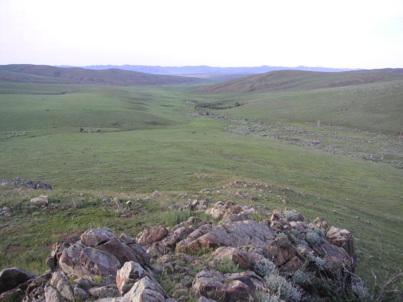 Down the valley to our camping spot
