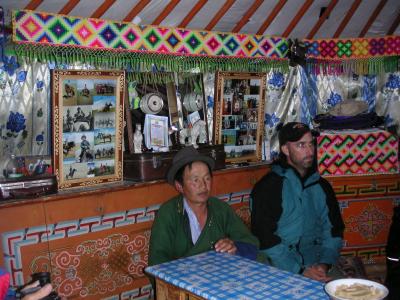 Family altar with photos