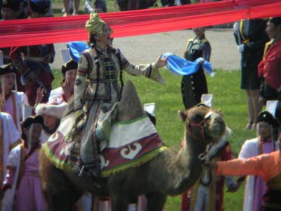 Singer on camel