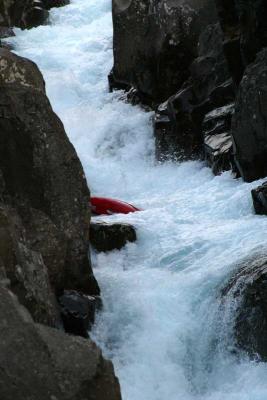 pinned on a rock but spidered himself up the canyon wall