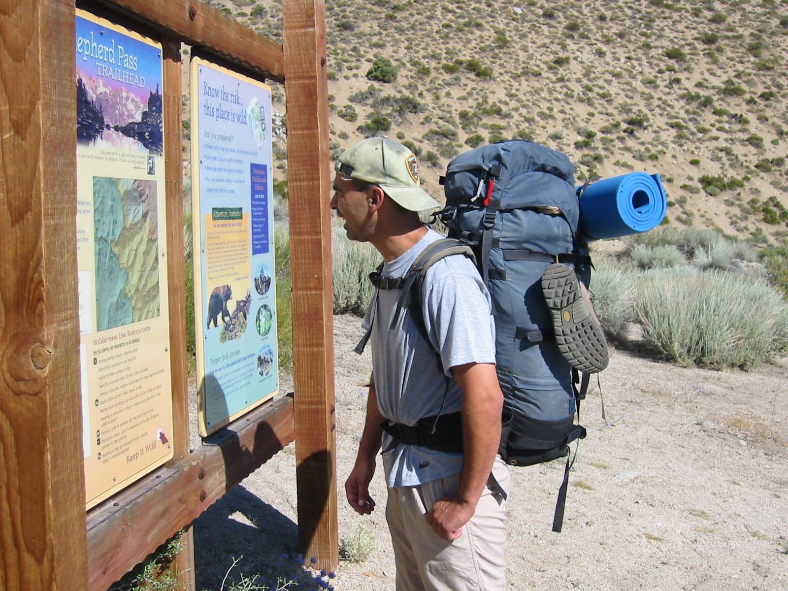 Sam at the trailhead