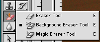 You will now use the background eraser to totally eliminate the sky. If you set the sampling (in the toolbar above) to Continuousany foreground color in the crosshair will be deleted because you have designated it as the target color. The Once sampling option allows you to choose a color to erase when you first begin dragging instead of continuously choosing colors in the path. This allows you to be more careful and detailed. It is particularly useful when you have a background that is mostly one color.

