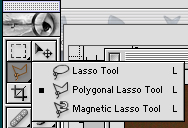 Select the polygonal lasso tool and select an area around the fife players. Delete the area and deselect.
