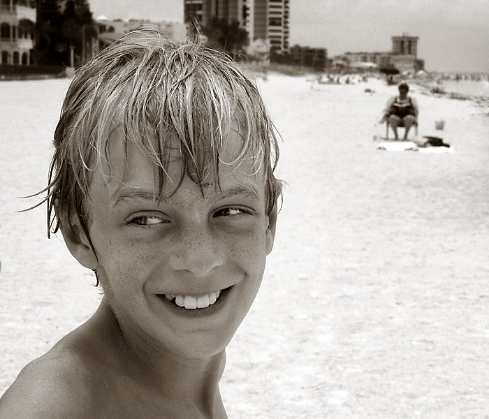 At the beach