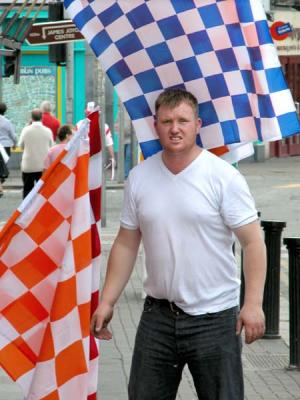 Hurling supporter flags vendor (Dublin)