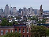 View of downtown Baltimore from top of Pagoda in Patterson Park