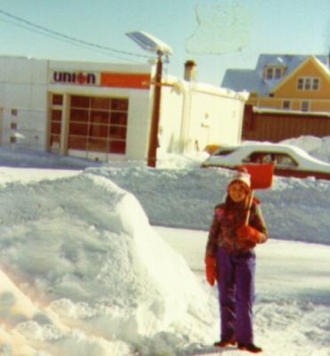 Kris and all the snow, January 1979