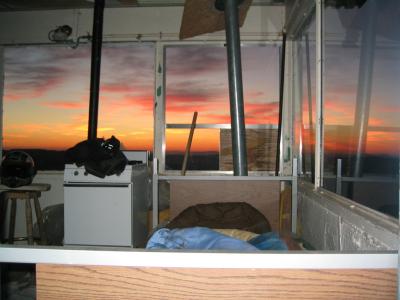 Day 2, with the sunrise as viewed from my bed.