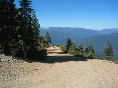 Day 5, climbing the road to Bonanza King Lookout north of Trinity Lake.