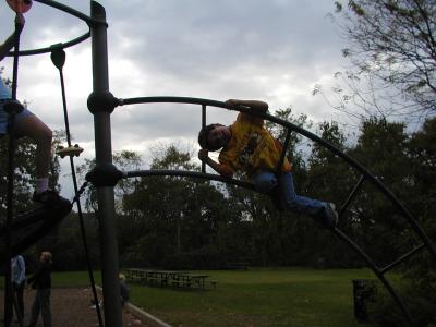 adam going up funky glen echo jungle gym