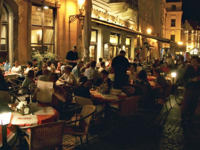 Dining at night (Old Town Square)