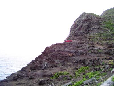 Xmas 2003, watching the sunrise above Makapu'u Beach