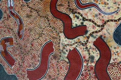 Painting by Peter Birch, aboriginal artist