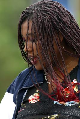 Young woman with braids