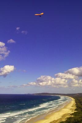 Paraglider over Byron Bay