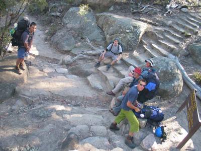 Some of the crew taking a breather