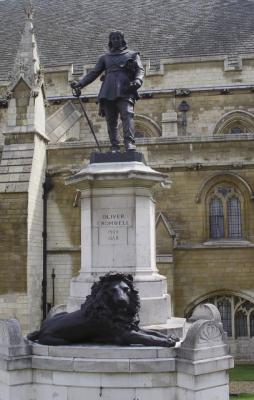 Cromwell's statue at Westminster.