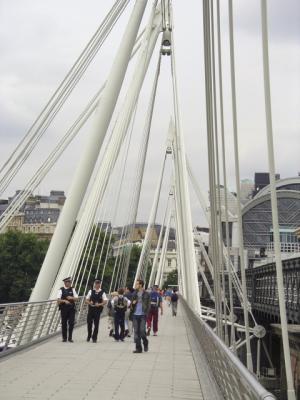 Jubilee Bridge and armed police.