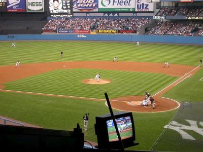 That is a ball catcher in front of TV