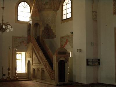 Inside the mosque.