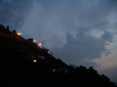 Hillside at night