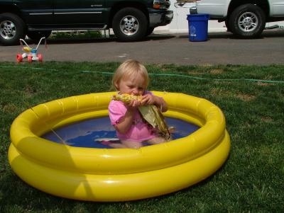 Ah..The Fourth of July, a pool, and corn on the cob! Does not get any better than this!