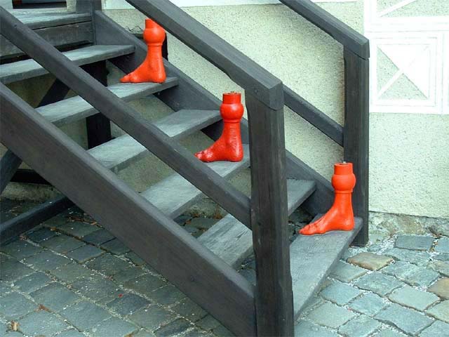 On the stairs * by Doris Baillet