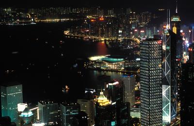 Hong Kong View from Victoria Peak, Aug 2003