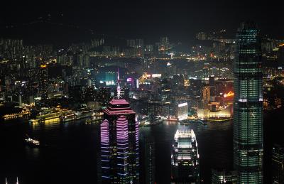 Hong Kong View from Victoria Peak, Aug 2003