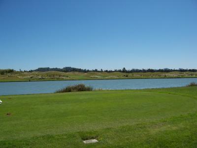 Sandpines - View from the 18th tee across the lake