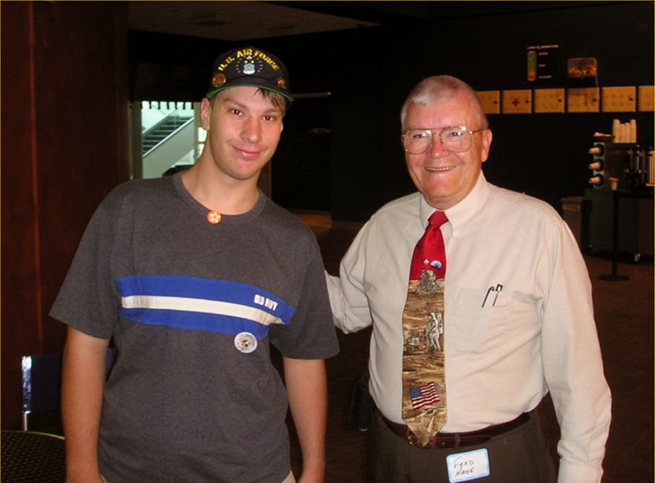 Bob Ballard and Apollo 13 astronaut Fred Haise at the Cradle of Aviation Museum