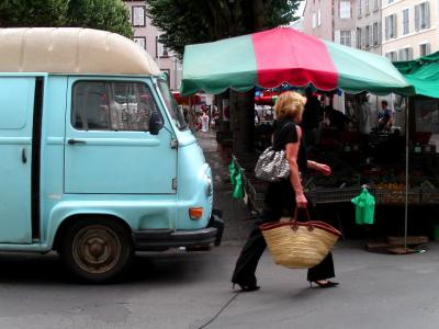 Truck and Shopper, Farmer's Market, Rodez