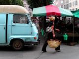 Truck and Shopper, Farmers Market, Rodez