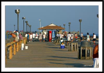 The view looking toward the ocean on Springmaid Pier in south Myrtle Beach.
