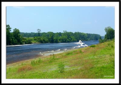 The view along the Intracoastal Waterway in Myrtle Beach. All shapes and sizes of watercraft use the waterway as their personal playground and waterfront property along this stretch is wildly expensive.