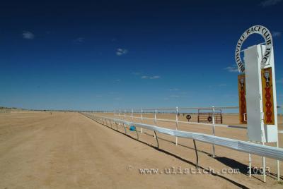 Birdsville Racetrack and finishline