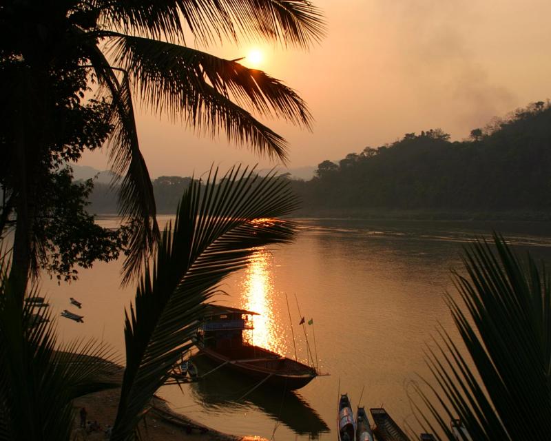 Sunset on the Mekong