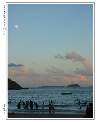 月光下的石澳海滩 6:50pm